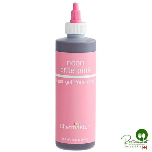 Chefmaster 10.5 oz. Neon Brite Pink Liqua-Gel Food Coloring - 12/Case