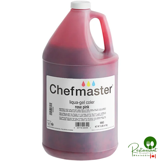 Chefmaster 1 Gallon Rose Pink Liqua-Gel Food Coloring - 4/Case