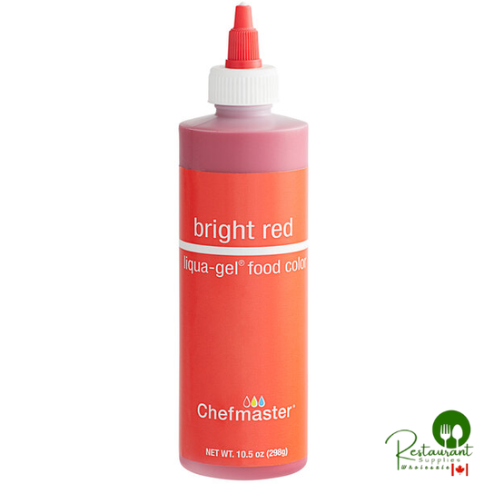 Chefmaster 10.5 oz. Bright Red Liqua-Gel Food Coloring - 12/Case