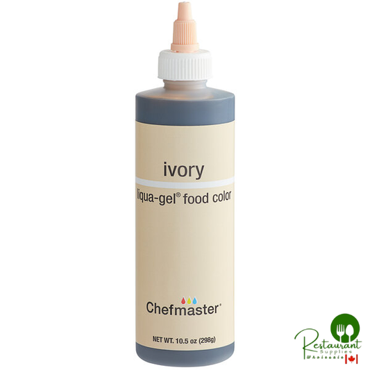 Chefmaster 10.5 oz. Ivory Liqua-Gel Food Coloring - 12/Case