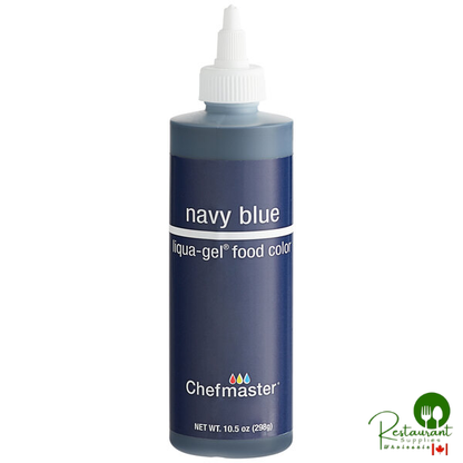 Chefmaster 10.5 oz. Navy Blue Liqua-Gel Food Coloring - 12/Case