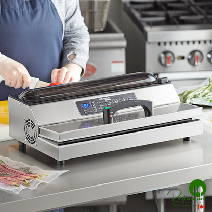 UVME16SS Vacuum Packing Machine with 16" Seal Bar, Roll Cutter, and Dual Piston Dry Pump  By Prime- 120V, 550W