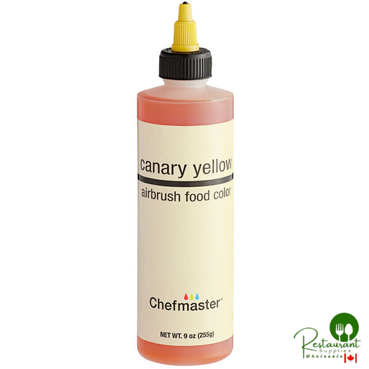 Chefmaster 9 oz. Canary Yellow Airbrush Color - 12/Case