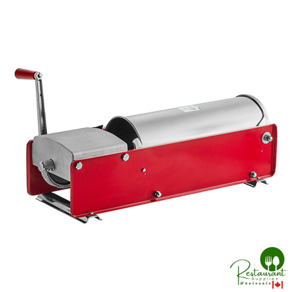 Tre Spade F25000 30 lb. Manual Horizontal 2-Speed Red Enamel Steel Sausage Stuffer