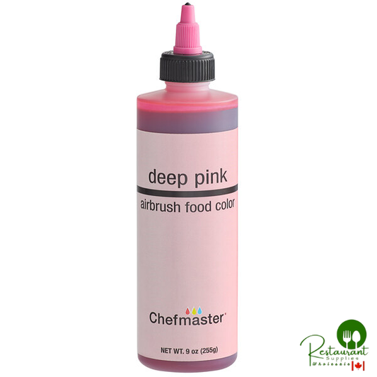 Chefmaster 9 oz. Deep Pink Airbrush Color - 12/Case