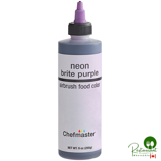 Chefmaster 9 oz. Neon Brite Purple Airbrush Color - 12/Case