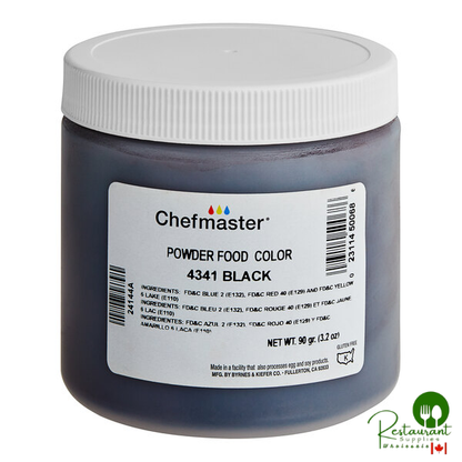 Chefmaster Black Dry Powder Food Color 90 Gram - 12/Case