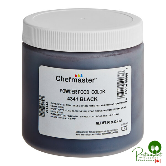 Chefmaster Black Dry Powder Food Color 90 Gram - 12/Case