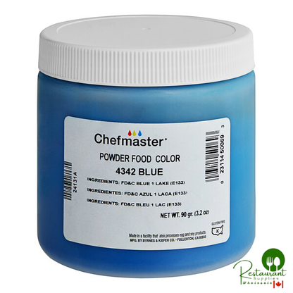 Chefmaster Blue Dry Powder Food Color 90 Gram - 12/Case