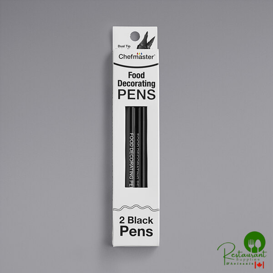 Chefmaster Dual-Tip Black Food Decorating Pen - 48/Case