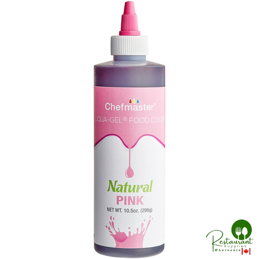 Chefmaster Natural Pink Liqua-Gel Food Coloring 10.5 oz. - 12/Case
