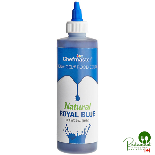 Chefmaster Natural Royal Blue Liqua-Gel Food Coloring 7 oz. - 12/Case