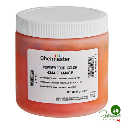 Chefmaster Orange Dry Powder Food Color 90 Gram - 12/Case