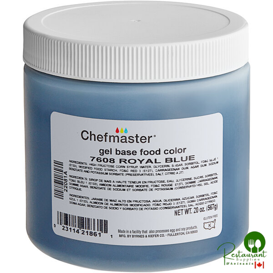 Chefmaster Royal Blue Gel Food Coloring 20 oz. - 12/Case