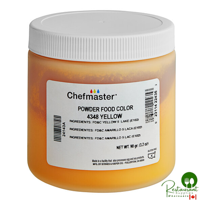Chefmaster Yellow Dry Powder Food Color 90 Gram - 12/Case