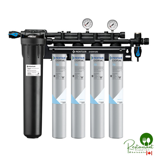 Everpure EV9324-77 Insurice Quad PF-7SI Water Filtration System with Pre-Filter- .5 Micron and 14 GPM