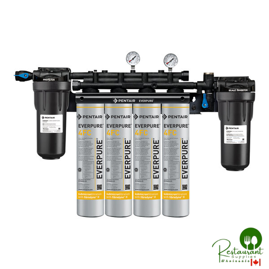 Everpure EV9329-44 High Flow CSR Quad-4FC Water Filtration System with Pre-Filter - .5 Micron and 10 GPM