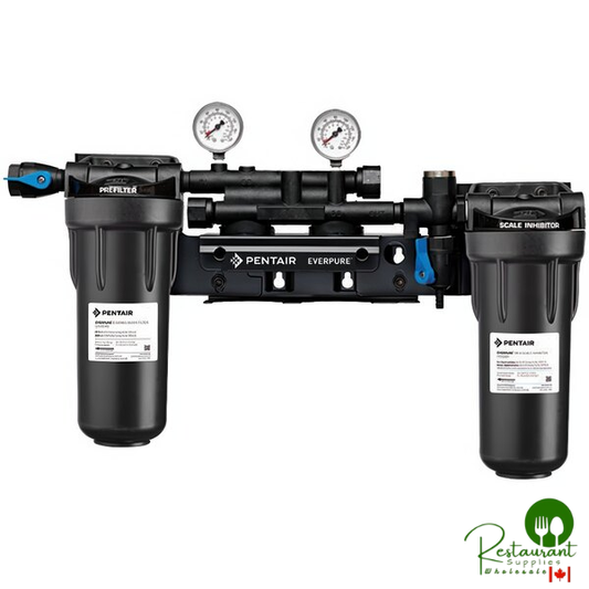 Everpure EV9294-02 High Flow CSR Twin Manifold with 10" Prefilter and Scale Reduction - 3/4" NPT