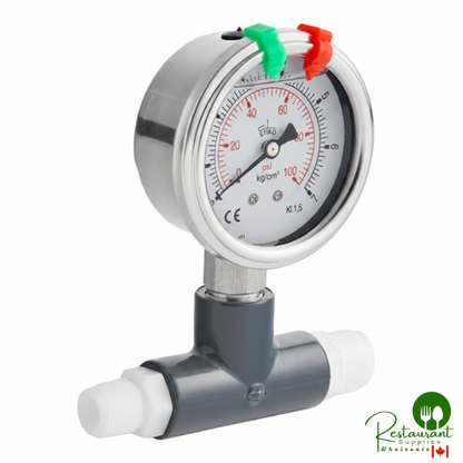 Oceanloch Water Filter Inlet / Outlet Kit with Nipple and Pressure Gauge