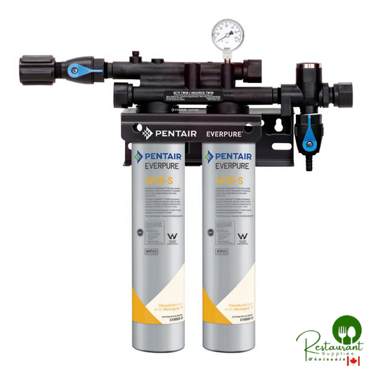 Everpure EV920262 QC7I Twin 4FC5-S High-Performance Twin Water Filtration System with Scale Inhibitor - 5 Micron and 5 GPM