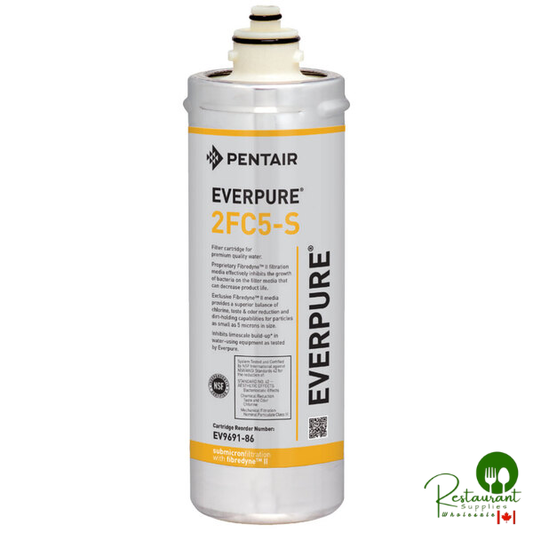 Everpure EV9691-86 2FC5-S Filter Cartridge, 5 Micron and 1.5 GPM - 2/Case