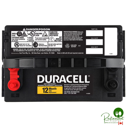 Duracell Marine Starting Battery, Group Size 24