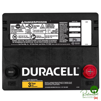 Duracell Automotive Battery, Group Size 121R