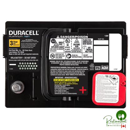 Duracell AGM Automotive Battery, Group Size 47 H5