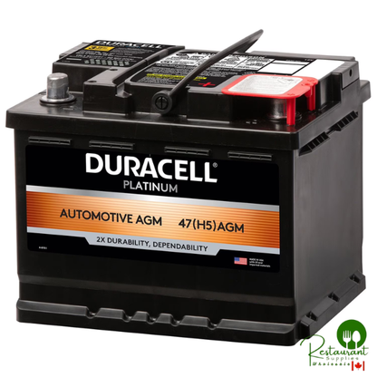 Duracell AGM Automotive Battery, Group Size 47 H5