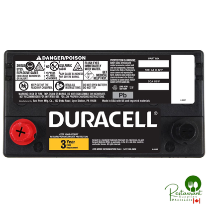 Duracell Automotive Battery, Group Size 51