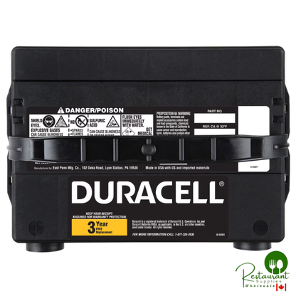 Duracell Automotive Battery, Group Size 75