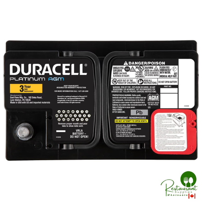 Duracell AGM Automotive Battery, Group Size 48 H6
