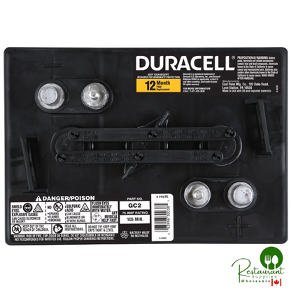 Duracell Golf Car Battery, Group Size GC2