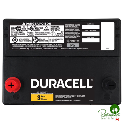 Duracell Automotive Battery, Group Size 86