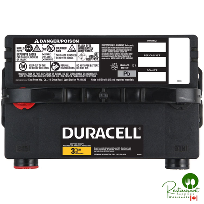 Duracell Automotive Battery, Group Size 34/78