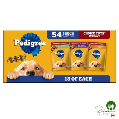 Pedigree Choice Cuts in Gravy Adult Wet Dog Food, Variety Pack, 3.5 oz., 54 ct.