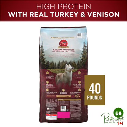 Purina ONE SmartBlend True Instinct Real Turkey & Venison, Adult Dry Dog Food, 40 lbs.