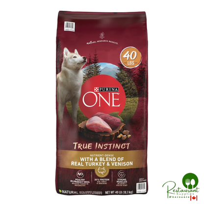 Purina ONE SmartBlend True Instinct Real Turkey & Venison, Adult Dry Dog Food, 40 lbs.