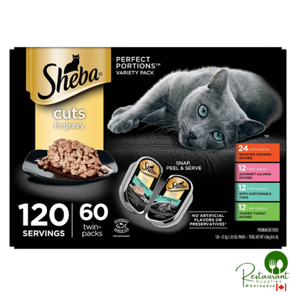 Sheba Perfect Portions Wet Cat Food Trays Variety Pack, 60 ct., 2.6 oz.