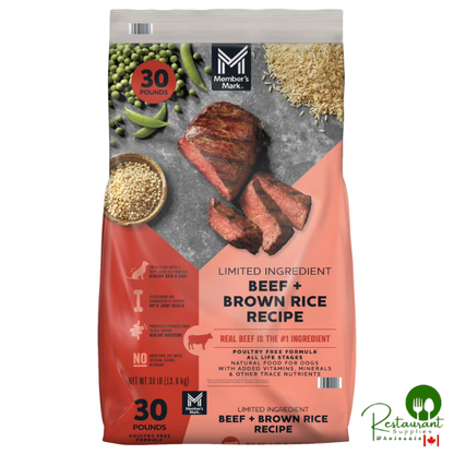 Member's Mark, Beef and Brown Rice, Limited Ingredient Dry Dog Food, 30 lbs.