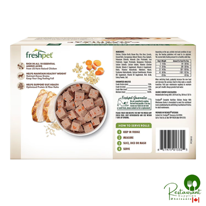 Freshpet Complete Nutrition Chicken Recipe Fresh Dog Food, 1.5 lb Rolls, 6 ct.