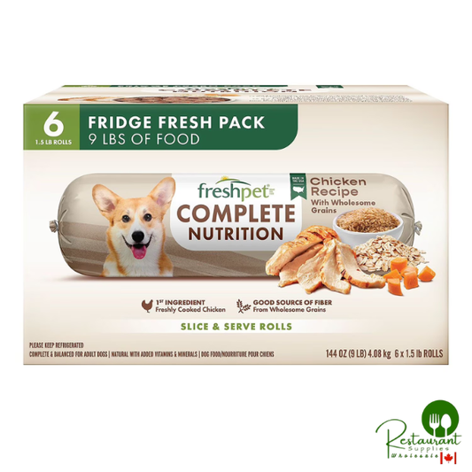 Freshpet Complete Nutrition Chicken Recipe Fresh Dog Food, 1.5 lb Rolls, 6 ct.