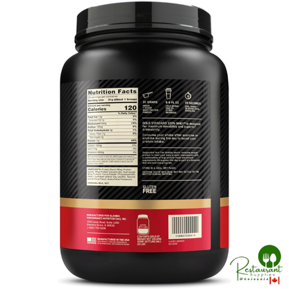 Optimum Nutrition Gold Standard 100% Whey Protein Powder, Double Rich Chocolate 1.98 Pound