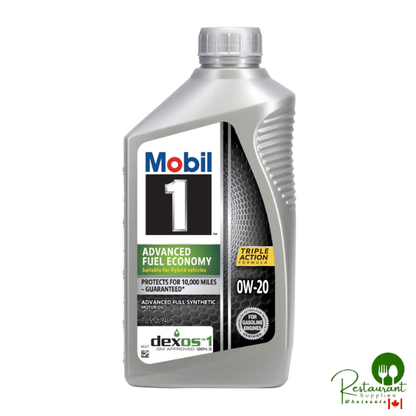 Mobil 1 0W-20 Advanced Fuel Economy Motor Oil 6 pack, 1-quart bottles