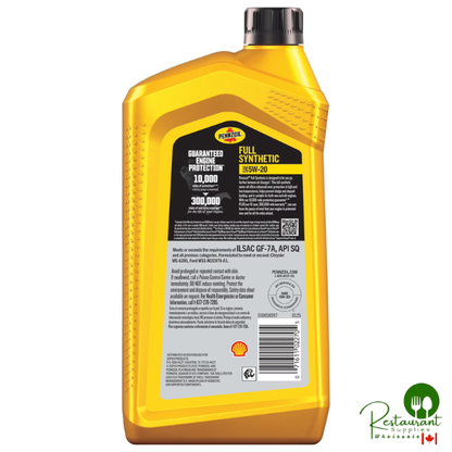 Pennzoil Full Synthetic 5W-20 Motor Oil 6 Pack/ 1 Quart Bottles