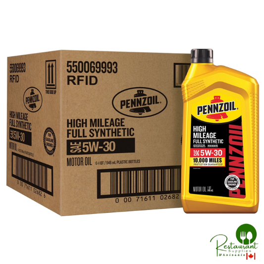 Pennzoil Full Synthetic High Mileage 5W30 6-pack/1-qt. bottles