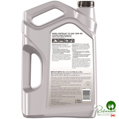 Shell Rotella T5 15W-40 Synthetic Blend Heavy-Duty Diesel Engine Oil, 3-pack/1 gallon bottles