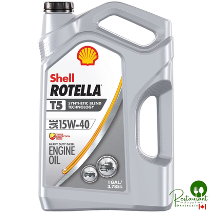 Shell Rotella T5 15W-40 Synthetic Blend Heavy-Duty Diesel Engine Oil, 3-pack/1 gallon bottles