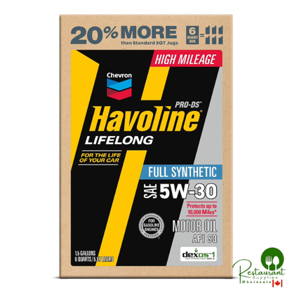 Chevron Havoline Lifelong (2/6q) Full Synthetic Motor Oil (Assorted Weights)