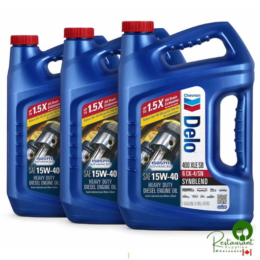 Delo 400 XLE SB Synthetic Blend SAE 15W-40 Heavy-Duty Diesel Motor Oil 1 Gallon (3 Pack)